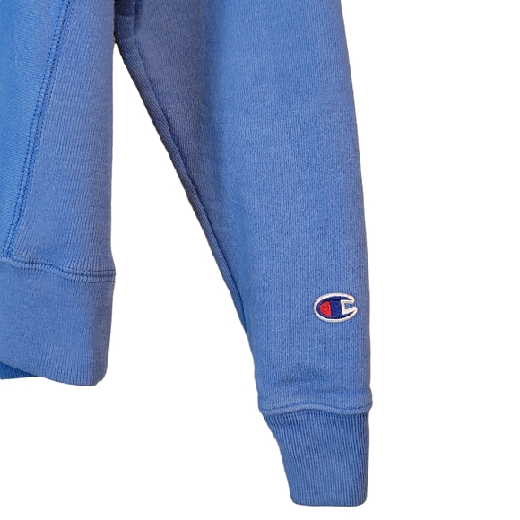 Champion Reverse Weave Vintage Y2K Heavy Light Blue Crewneck Sweatshirt Size XS - Picture 3 of 15